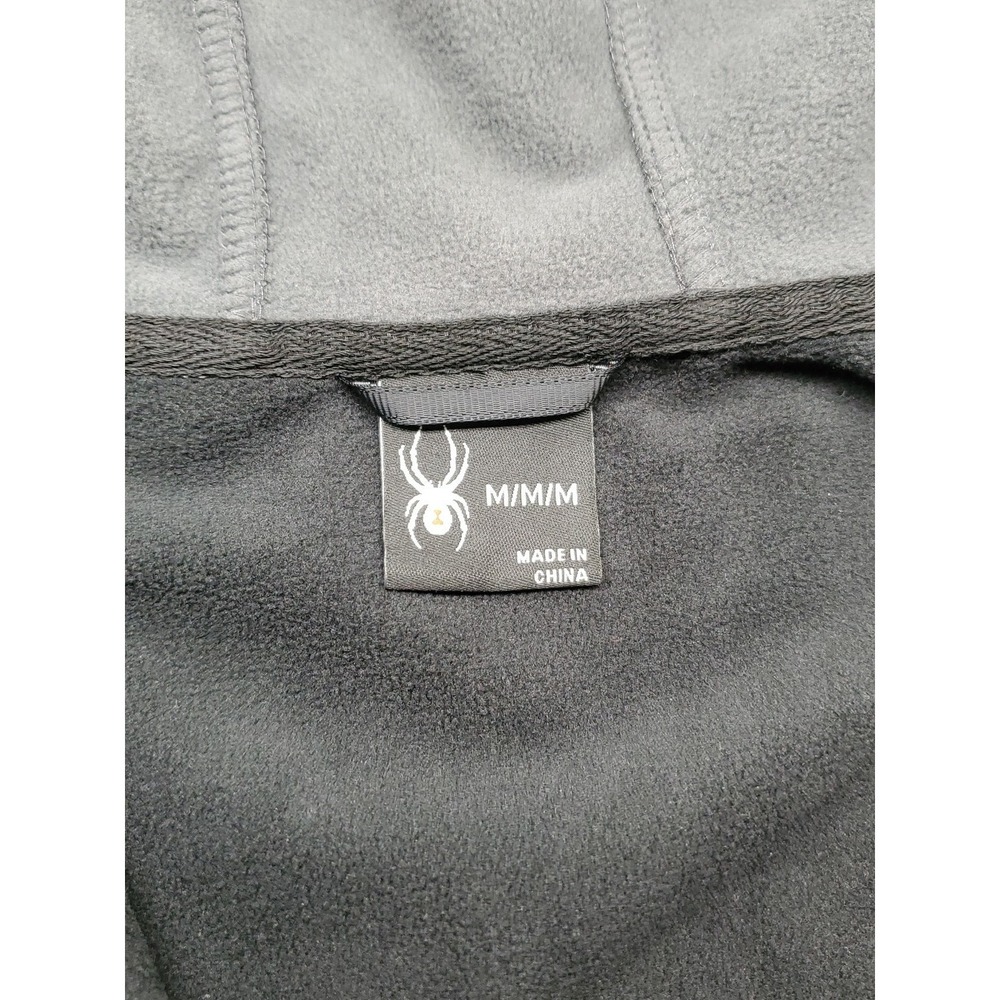 Spyder Soft Shell Hooded Jacket SPFGM183 Black/Gray/Red Men's Size MD NEW! - Picture 5 of 8